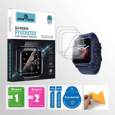 SOMTONE Edge To Edge Tempered Glass for FASTRACK REFLEX CHARGE 1.83 inch Smartwatch 4 PROTECTOR + 4 WIPES + 4 DUST REMOVAL STICKER + 1 WIPER(Pack of 4) SOMTONE Edge To Edge Tempered Glass for FASTRACK REFLEX CHARGE 1.83 inch Smartwatch 4 PROTECTOR + 4 WIPES + 4 DUST REMOVAL STICKER + 1 WIPER(Pack of 4)