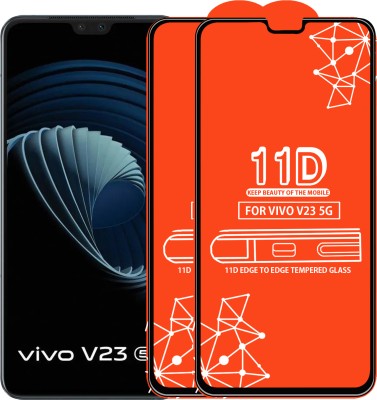 Roxel Edge To Edge Tempered Glass for Vivo V23 5G(Pack of 2)