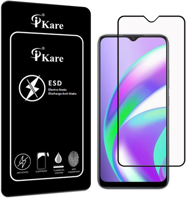 iKare Edge To Edge Tempered Glass for Realme C12(Pack of 1)