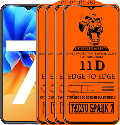 CYOR Edge To Edge Tempered Glass for TECNO SPARK 7(Pack of 4)