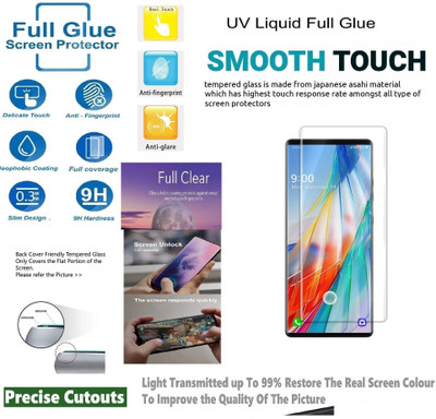 A-Allin1 Edge To Edge Tempered Glass for LG Wing, UV Glass protects against sweat and oil residue with full touch screen(Pack of 1)