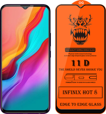 Forego Edge To Edge Tempered Glass for Infinix Hot 8(Pack of 1)