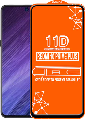 CYOR Edge To Edge Tempered Glass for REDMI 10 PRIME PLUS(Pack of 1)