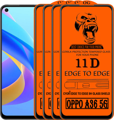 CYOR Edge To Edge Tempered Glass for OPPO A36 5G(Pack of 4)
