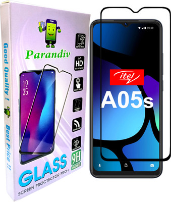 PARANDIV Edge To Edge Tempered Glass for Branded High Quality Tempered For itel A05s(Pack of 1)