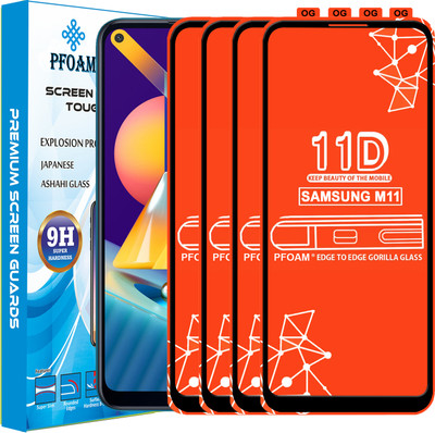 PFOAM Edge To Edge Tempered Glass for SAMSUNG GALAXY M11(Pack of 4)