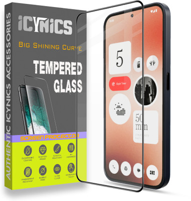 ICYNICS Edge To Edge Tempered Glass for Nothing Phone (2a) 5G, Anti-Fingerprint, Waterproof, Oil-resistant, Bubble-Free, Anti-Static with Full Screen Coverage & Easy Installation(Pack of 1)