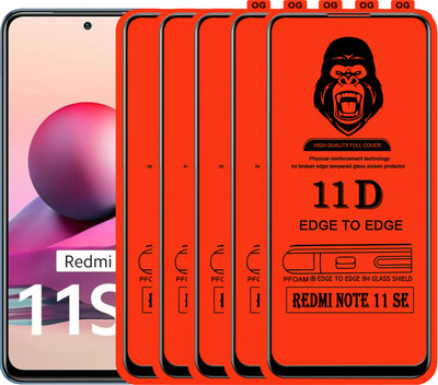 Laxdom Edge To Edge Tempered Glass for REDMI NOTE 11 SE(Pack of 5)