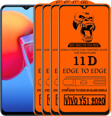 CYOR Edge To Edge Tempered Glass for VIVO Y51 2020(Pack of 4)