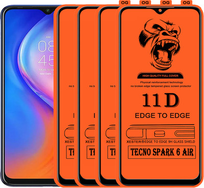PFOAM Edge To Edge Tempered Glass for TECNO SPARK 6 AIR(Pack of 4)