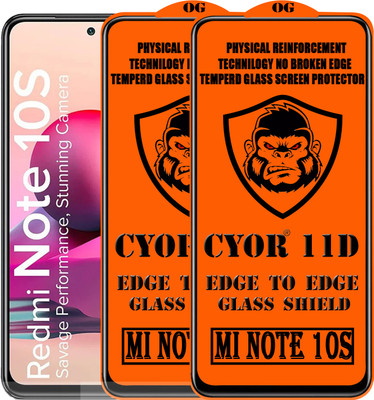 CYOR Edge To Edge Tempered Glass for REDMI NOTE 10S(Pack of 2)