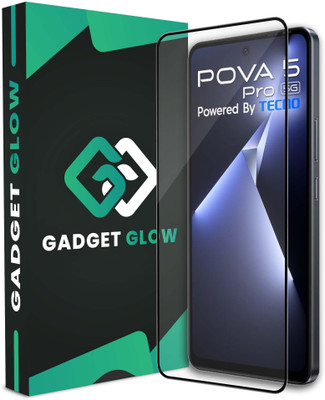 Gadget Glow Edge To Edge Tempered Glass for Tecno Pova 5 Pro 5G, Tecno Pova 5 Pro, Pova 5 Pro(Pack of 1)