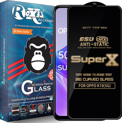 Roxel Edge To Edge Tempered Glass for OPPO K10(5G)(Pack of 1)