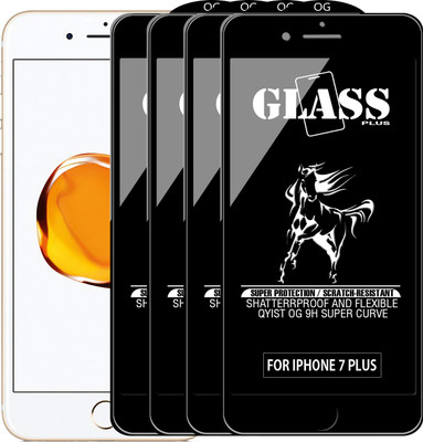 Qyist Edge To Edge Tempered Glass for Apple iPhone 7 Plus(Pack of 4)