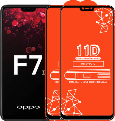 Qyist Edge To Edge Tempered Glass for OPPO F7(Pack of 2)