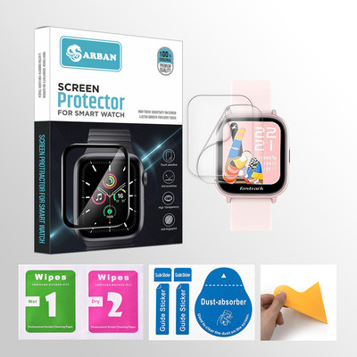 ARBAN Edge To Edge Tempered Glass for Fastrack Reflex Vybe 1.5 inch Smartwatch 2 PROTECTOR + 2 WIPES + 2 DUST REMOVAL STICKER + 1 WIPER(Pack of 2) ARBAN Edge To Edge Tempered Glass for Fastrack Reflex Vybe 1.5 inch Smartwatch 2 PROTECTOR + 2 WIPES + 2 DUST REMOVAL STICKER + 1 WIPER(Pack of 2)