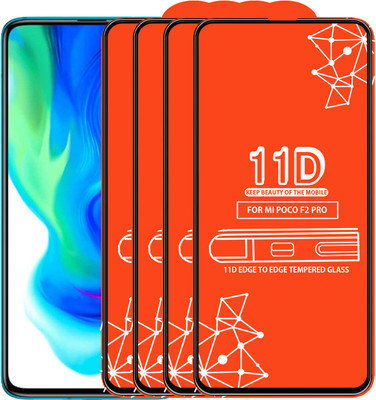 Roxel Edge To Edge Tempered Glass for Mi Poco F2 Pro(Pack of 4)