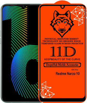 DeepzHub Edge To Edge Tempered Glass for Realme Narzo 10(Pack of 1)