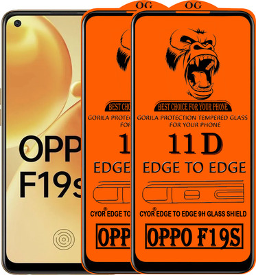 CYOR Edge To Edge Tempered Glass for OPPO F19S(Pack of 2)