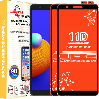 Laxdom Edge To Edge Tempered Glass for SAMSUNG GALAXY M01 CORE(Pack of 2)