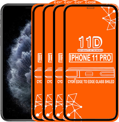 CYOR Edge To Edge Tempered Glass for IPHONE 11 PRO(Pack of 4)