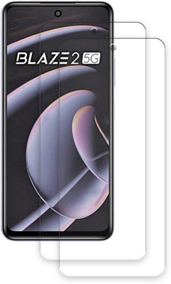 SOMTONE Edge To Edge Tempered Glass for Lava Blaze 2 5G TEMPERED GUARD FRONTP2(Pack of 2)