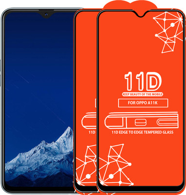 Qyist Edge To Edge Tempered Glass for Oppo A11K(Pack of 2)