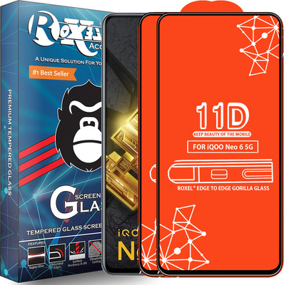 Roxel Edge To Edge Tempered Glass for Iqoo Neo 6 5G(Pack of 2)