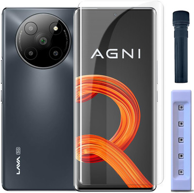 OneTech Edge To Edge Tempered Glass for Lava Agni 2 5G 9H Hardness, UV HD+ Screen Protector(Pack of 1)