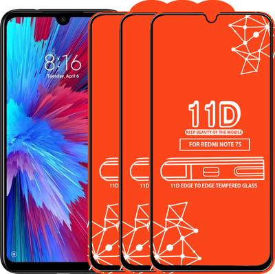 Roxel Edge To Edge Tempered Glass for Redmi Note 7S(Pack of 3)