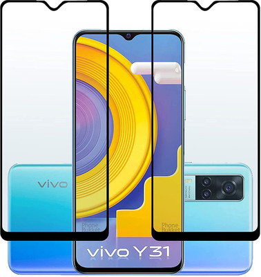 NIMMIKA ENTERPRISES Edge To Edge Tempered Glass for Vivo Y31 D+ Tempered Glass(Pack of 2)