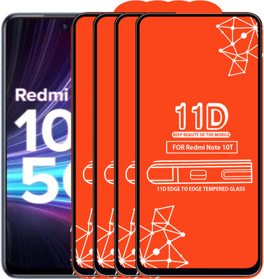 Roxel Edge To Edge Tempered Glass for Redmi Note 10T(Pack of 4)