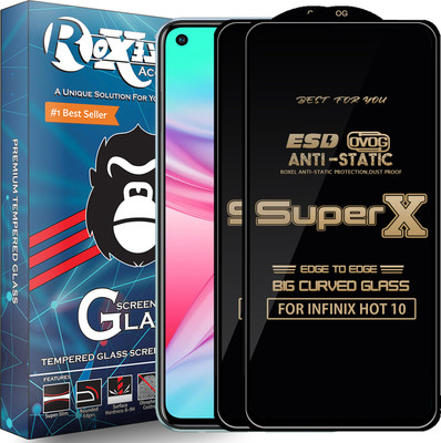 Roxel Edge To Edge Tempered Glass for INFINIX HOT 10(Pack of 2)