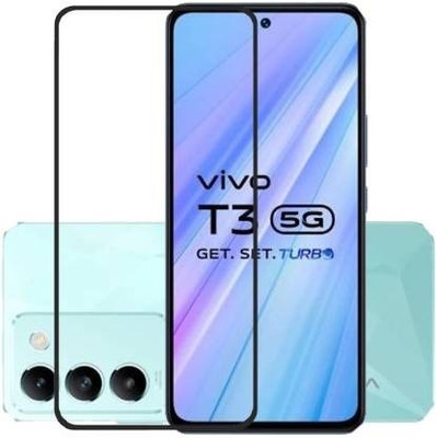 AKSHUD Edge To Edge Tempered Glass for vivo T3 5G, vivo t3 5g(Pack of 1)