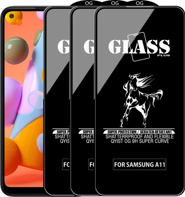 Qyist Edge To Edge Tempered Glass for SAMSUNG GALAXY A11(Pack of 3)