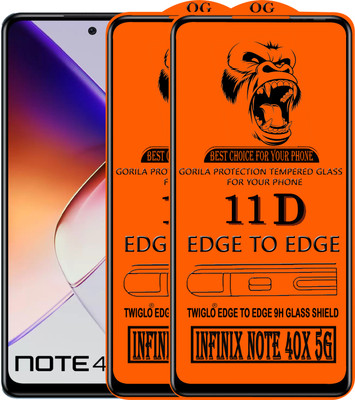 TWIGLO Edge To Edge Tempered Glass for INFINIX NOTE 40X 5G(Pack of 3)