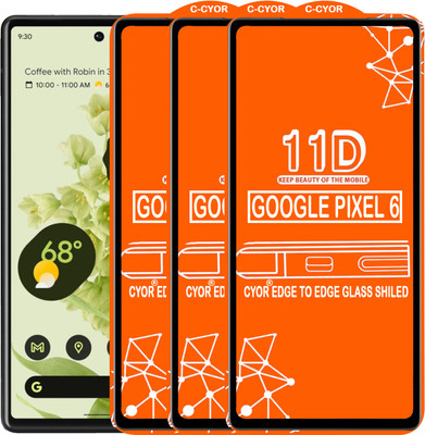 CYOR Edge To Edge Tempered Glass for GOOGLE PIXEL 6(Pack of 3)