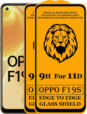 HQ Protection Edge To Edge Tempered Glass for Oppo F19s(Pack of 2)