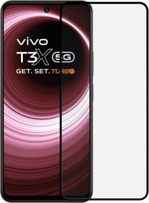 iKare Edge To Edge Tempered Glass for vivo T3x 5G(Pack of 1)