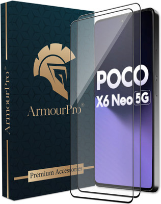 ArmourPro Edge To Edge Tempered Glass for Poco X6 Neo 5G, Poco X6 Neo, Poco X6 Pro 5G, Poco X6 Pro, Poco X6 5G, Poco X6(Pack of 1)