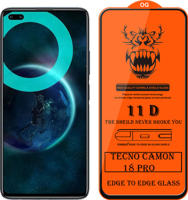 Forego Edge To Edge Tempered Glass for Tecno Camon 18 Pro(Pack of 1)