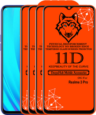 DeepzHub Edge To Edge Tempered Glass for Realme 3 Pro(Pack of 4)