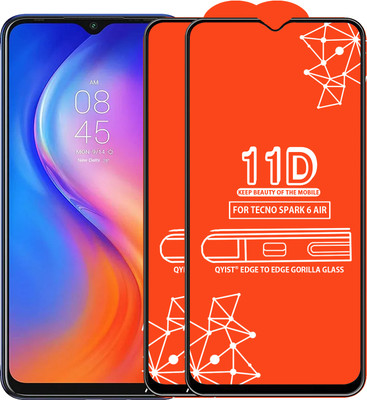 Qyist Edge To Edge Tempered Glass for Tecno Spark 6 Air(Pack of 2)