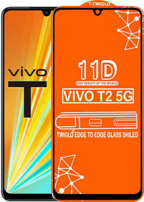 TWIGLO Edge To Edge Tempered Glass for VIVO T2 5G(Pack of 1)