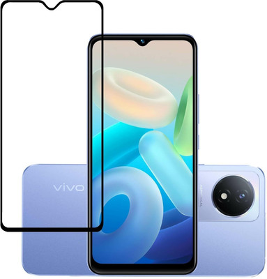 EITANSHA CREATION Edge To Edge Tempered Glass for Vivo Y02, Vivo Y02a, Vivo Y02s, Vivo Y02t(Pack of 1)