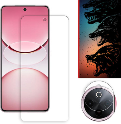ARBAN Edge To Edge Tempered Glass for vivo Y300 Pro Plus 5G Tempered Screen Protector | Anti-Scratch | Edge to Edge Full Coverage | 9H Hardness ( 1 FRONT SCREEN GUARD + 1 CAMERA LENS PROTECTOR + 1 FREE BACK EMBOSSED SKIN061 )(Pack of 1)