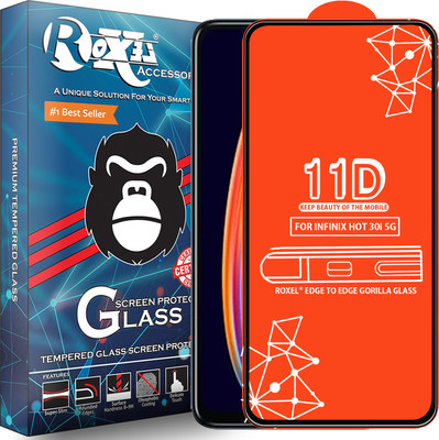 Roxel Edge To Edge Tempered Glass for Infinix Hot 30I 5G(Pack of 1)