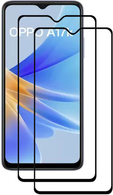 NKCASE Edge To Edge Tempered Glass for OPPO A17K(Pack of 2)