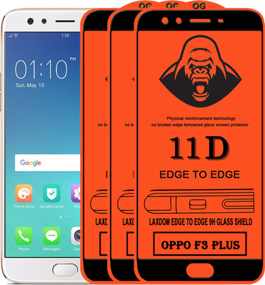 Laxdom Edge To Edge Tempered Glass for OPPO F3 PLUS(Pack of 3)