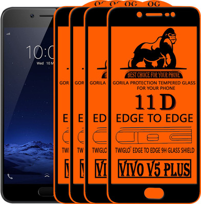 TWIGLO Edge To Edge Tempered Glass for VIVO V5 PLUS(Pack of 4)